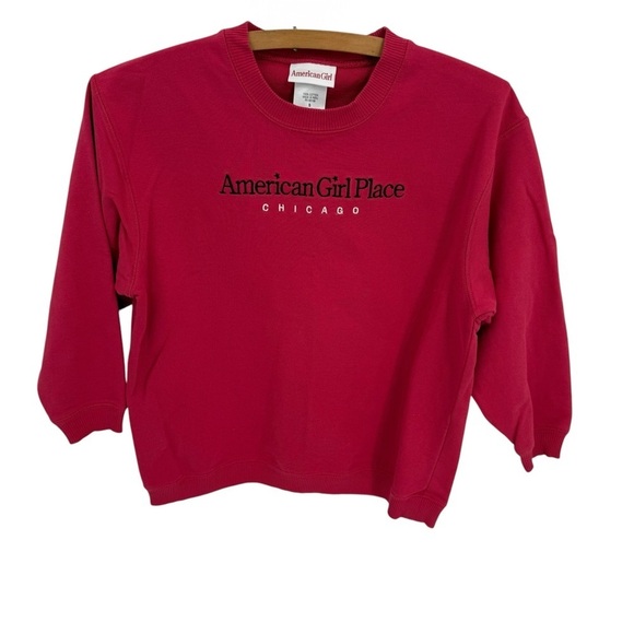 American Girl Place Chicago Youth Girls Size Small  Pink Long Sleeve Sweatshirt - Picture 1 of 7
